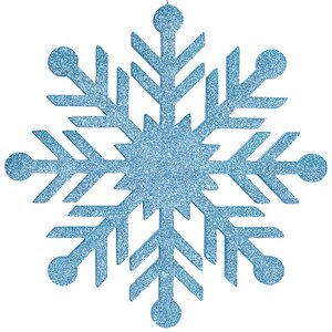 Снежинка "Резная" искристая, 60 см, голубой, уцененный Снегурочка фото 1