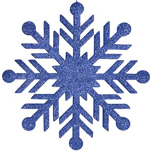 Украшение на потолок Снежинка 30 см синяя, пеноплекс МанузинЪ фото 3