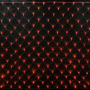 Гирлянда Сетка 2*3 м, 384 красных LED ламп, прозрачный ПВХ, соединяемая, контроллер, IP54 Rich Led фото 1