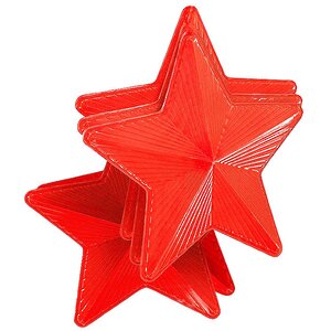 Электрогирлянда Красные Звезды 45 см, 5 звезд, 100 холодных белых LED ламп, 6 м, прозрачный ПВХ, соединяемая, IP44 Царь Елка фото 2