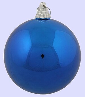 Пластиковый глянцевый шар ЭЛИТ 8 см синий Holiday Classics фото 1