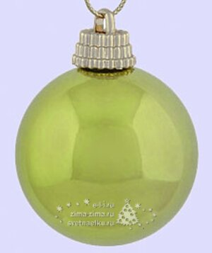 Пластиковый глянцевый с матовым шар Комби 15 см светло-зеленый, HollClass Holiday Classics фото 1