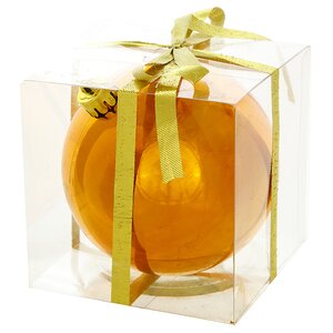 Пластиковый шар 10 см оранжевый глянцевый, Snowhouse Snowhouse фото 1