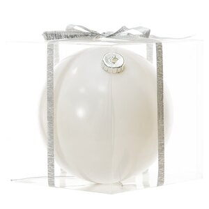 Пластиковый шар 15 см белый глянцевый, Snowhouse Snowhouse фото 2