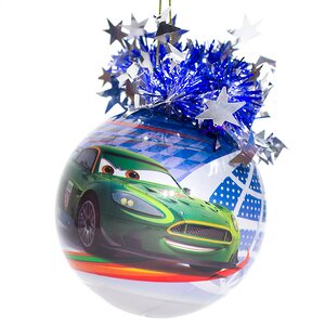 Пластиковый елочный шар Тачки - Франческо и Найджел 9.5 см MOROZCO фото 1