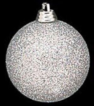 Пластиковый глянцевый шар 6 см серебряный Holiday Classics фото 1