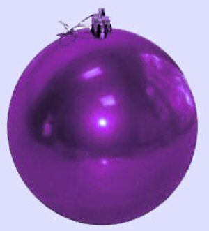 Набор пластиковых глянцевых шаров 7.5 см фиолетовый 96 шт MOROZCO фото 1