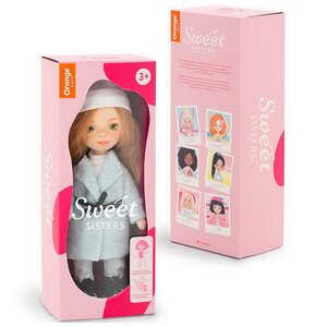 Мягкая кукла Sweet Sisters: Sunny в пальто мятного цвета 32 см, коллекция Европейская зима Orange Toys фото 6