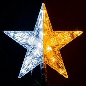 Звезда на елку Марвен 22 см, 21 теплых/холодных белых LED ламп, пульт управления, IP20 Snowhouse фото 1