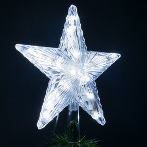 Звезда на елку Марвен 22 см, 21 теплых/холодных белых LED ламп, пульт управления, IP20 Snowhouse фото 2