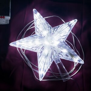 Звезда на елку Марвен 22 см, 21 теплых/холодных белых LED ламп, пульт управления, IP20 Snowhouse фото 7