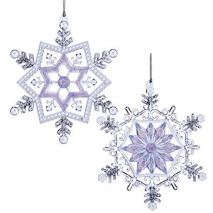 Елочное украшение Снежинка Зимнее очарование - цветок 13 см, подвеска Kurts Adler фото 2