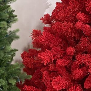 Искусственная красная елка Teddy Red заснеженная 150 см, ЛЕСКА + ПВХ A Perfect Christmas фото 2