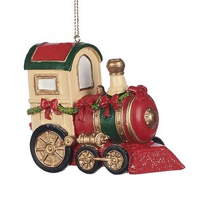 Елочная игрушка Рождественский Поезд 10 см кремовый, подвеска Goodwill фото 1