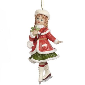 Елочная игрушка Девочка Иулиэна на коньках - Christmas Carol 13 см, подвеска Goodwill фото 1