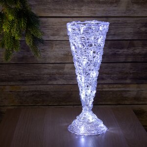 Светящаяся фигура Бокал для шампанского 40 см, 40 LED ламп, акриловые нити, IP44 Торг Хаус фото 1