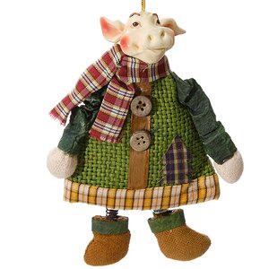 Елочная игрушка Свин в Пальто 15 см, подвеска Holiday Classics фото 1
