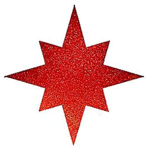 Звезда многогранная с блестками 60 см красная, пеноплекс МанузинЪ фото 3
