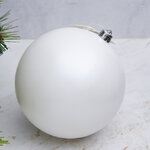 Пластиковый шар 14 см белый матовый