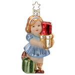 Стеклянная елочная игрушка Девочка Гретта - Рождественские подарки 11 см, подвеска