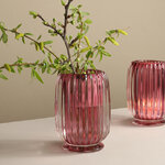 Стеклянная ваза Rozemari 12 см розовая