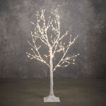Светодиодное дерево Белая Береза 120 см, 300 теплых белых LED ламп, IP44