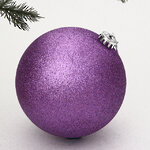Пластиковый шар Sonder 15 см фиолетовый с блестками