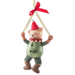 Стеклянная елочная игрушка Мишка - Puppet Theater 18 см, подвеска