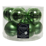 Набор стеклянных шаров 6 см луговой зеленый mix, 10 шт