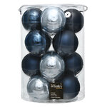 Коллекция стеклянных шаров Сапфировая Ночь 8 см, 16 шт