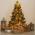 Искусственная елка с лампочками Грацио Премиум 120 см, теплые белые LED, ЛИТАЯ + ПВХ