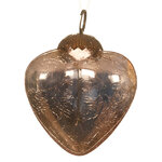 Винтажная елочная игрушка Сердце Фламанвиль 8 см, стекло, подвеска