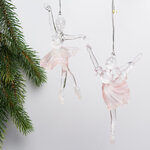 Набор елочных игрушек Балерины Линнея и Хайди - Кристальные Пуанты 15 см, 2 шт, подвеска