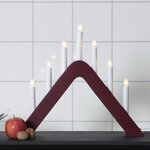 Рождественская горка Jarve 41*36 см красная, 7 электрических свечей