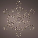 Светодиодная снежинка Альборето 58 см, 130 экстра теплых белых LED ламп, IP44