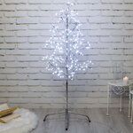 Светодиодное дерево Lausanne Silver 108 см, 230 холодных белых LED ламп с мерцанием, IP44