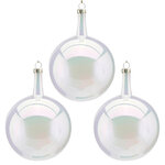 Набор стеклянных шаров Viva Lamberto 10 см, 6 шт, белый