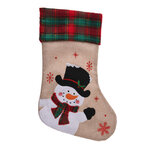 Новогодний носок для подарков Милый Снеговик 42 см