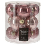 Набор стеклянных шаров Розовый Опал 6 см, 12 шт