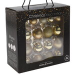 Набор стеклянных шаров Campobello Favore - Golden 4-6 см, 34 шт