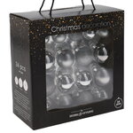 Набор стеклянных шаров Campobello Favore - Silver 4-6 см, 34 шт