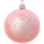 Стеклянный елочный шар Аллегро 7 см нежно-розовый