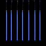 Светодиодная гирлянда Тающие Сосульки 10*0.5 м, 720 синих LED ламп, черный ПВХ, 10 м, IP44