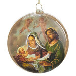 Стеклянная елочный шар Рождество Христово - Святая Ночь 12 см