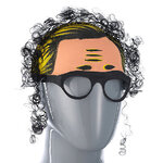 Карнавальная маска Очки с волосами