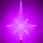 Светодиодная макушка Роза Ветров 75 см фиолетовая