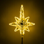 Светодиодная макушка-звезда Роза Ветров 75 см золотая