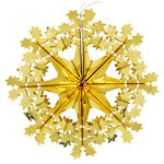 Снежинка из фольги Лучистая 40 см золотая