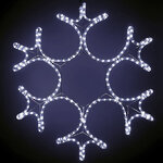 Светодиодная снежинка Ажурная 55 см, холодные белые LED, IP44