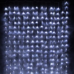 Светодиодный занавес Водопад 2.2*3 м, 528 холодных белых LED ламп, прозрачный ПВХ, IP20